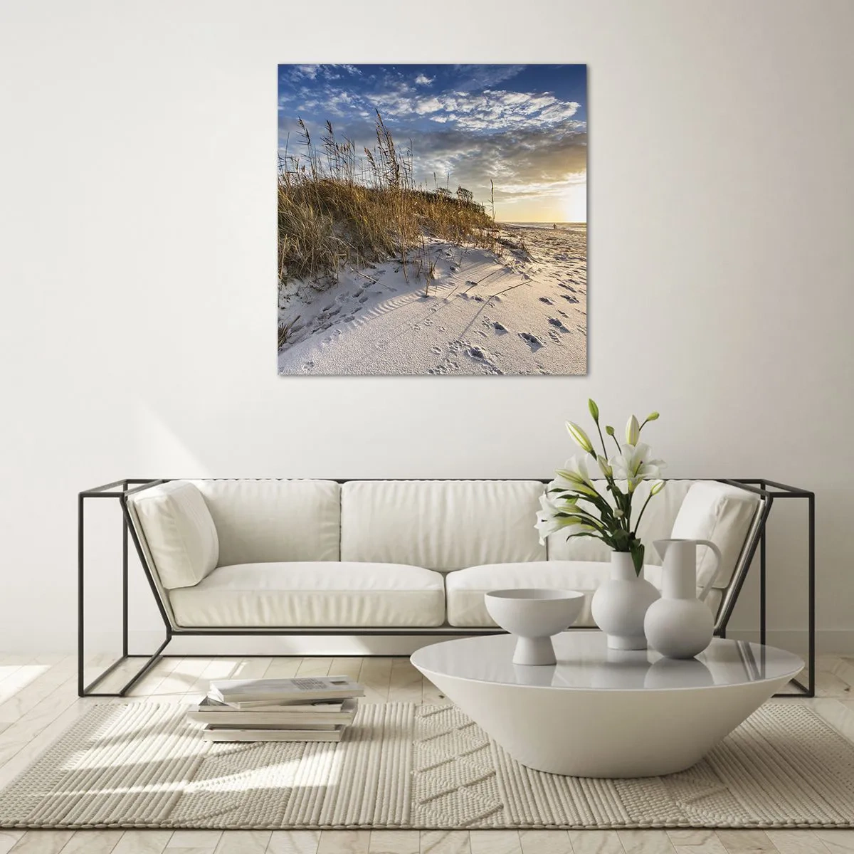 Tablou pe sticlă - Invitație la o plimbare - 60x60 cm