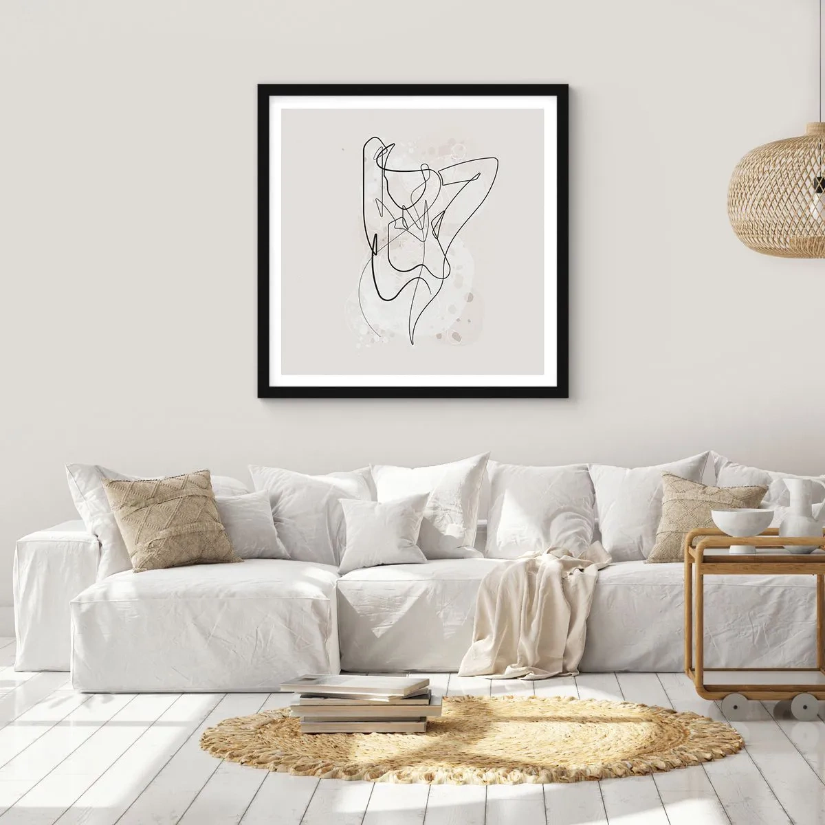 Poster în ramă neagră - Arta seducției - 40x40 cm