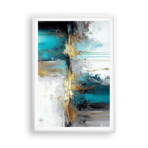 Poster în ramă albă - Totul curge - 70x100 cm