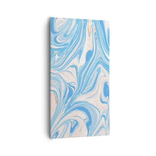 Tablou pe pânză - Splash în turcoaz - 55x100 cm
