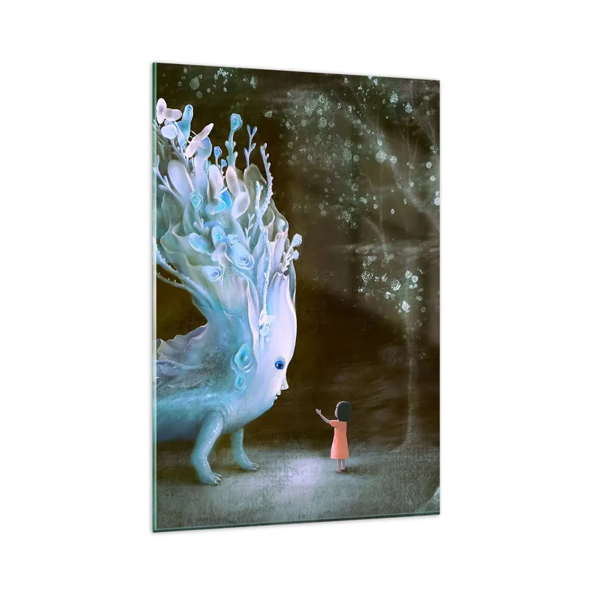 Tablou pe sticlă - Întâlnire fantastică - 80x120 cm