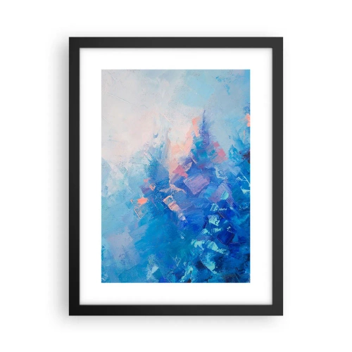 Poster în ramă neagră - Abstracție de iarnă - 30x40 cm