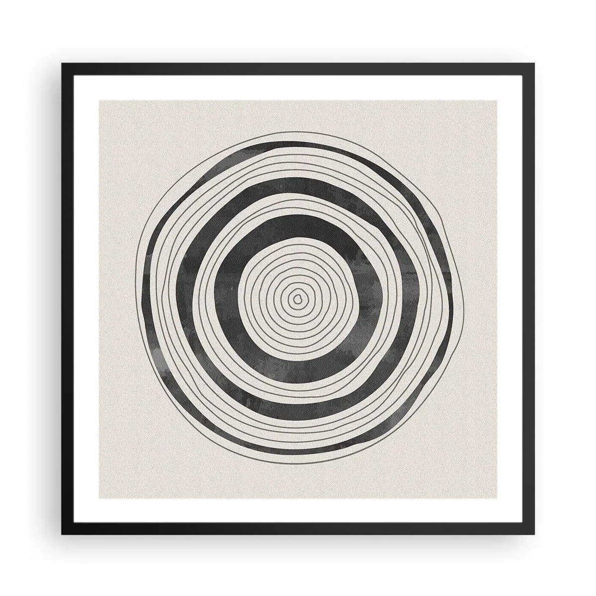 Poster în ramă neagră - Centrul cel mai important - 60x60 cm