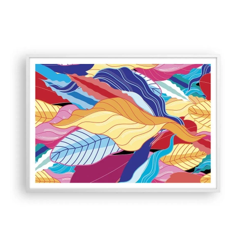 Poster în ramă albă - O dezordine colorată - 100x70 cm