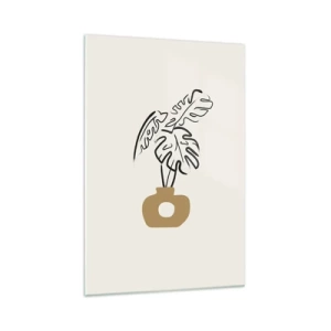 Tablou pe sticlă - Monstera - decorarea casei - 70x100 cm