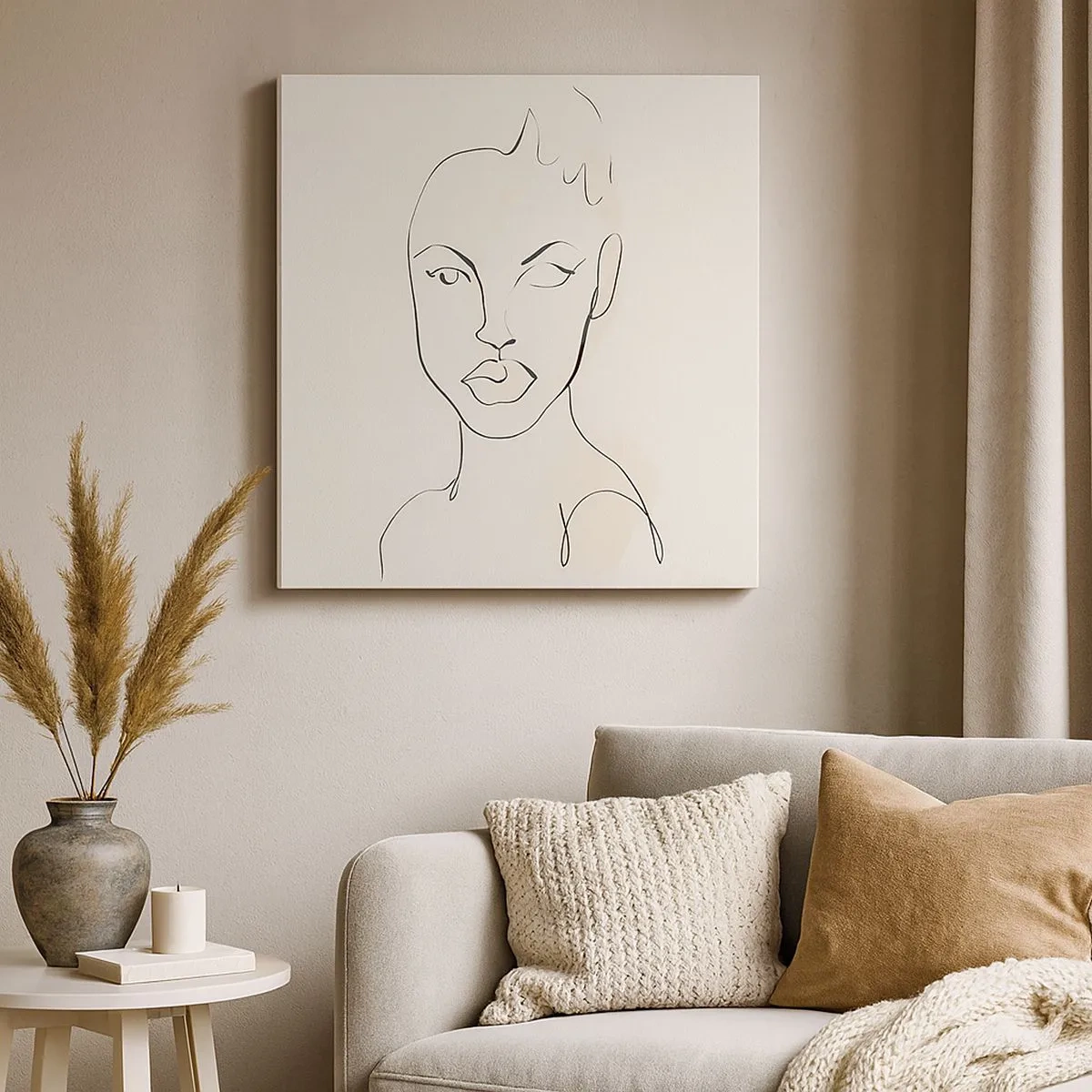 Tablou pe pânză - Schiță de senzualitate - 30x30 cm