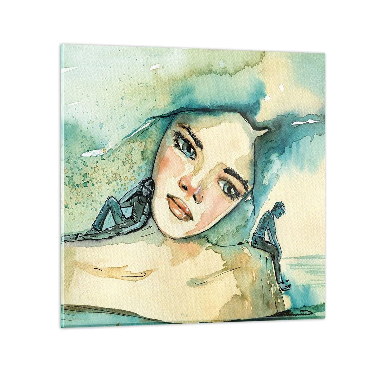 Tablou pe sticlă - Am I blue? - 70x70 cm