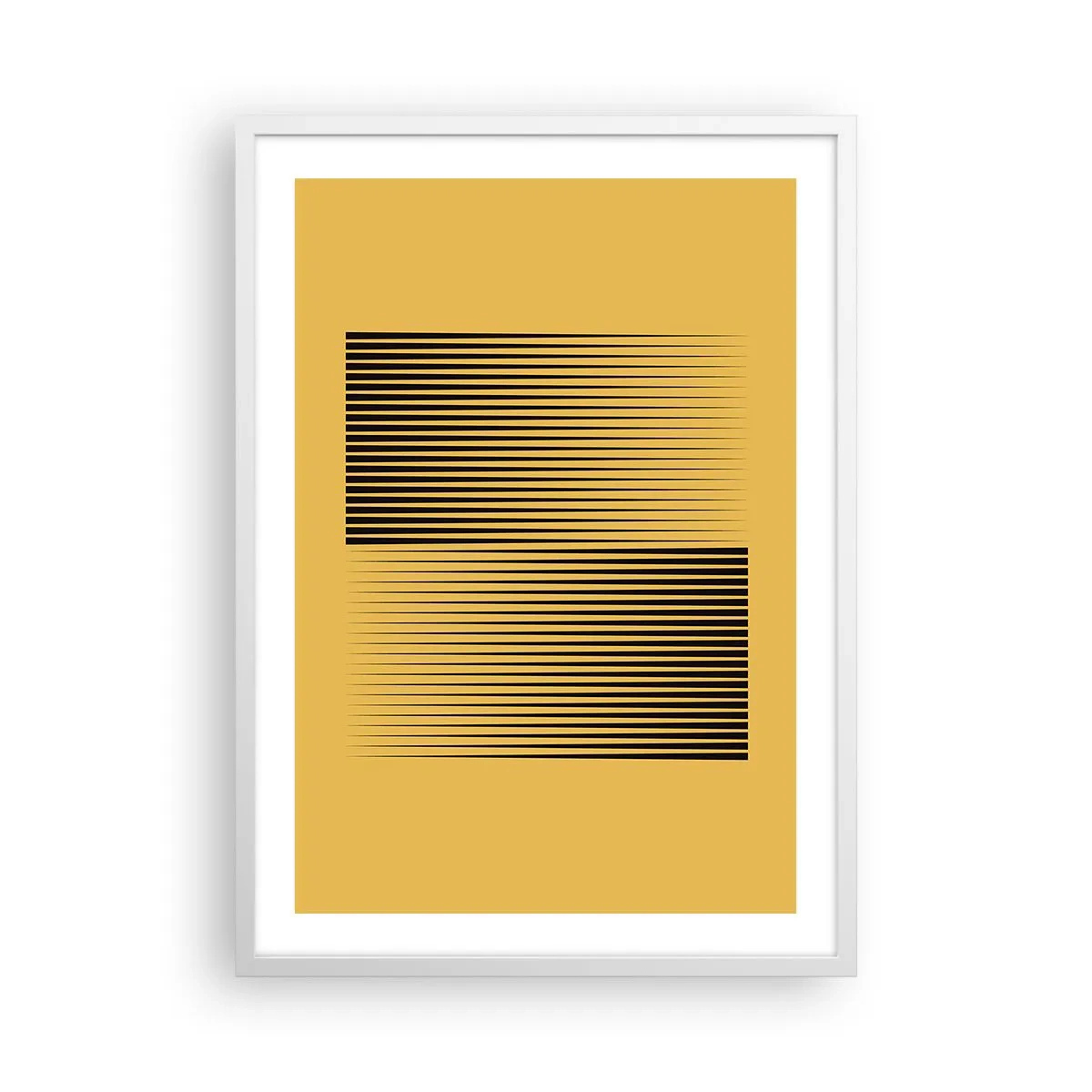 Poster în ramă albă - Pătratul contrariilor - 50x70 cm
