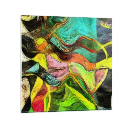 Tablou pe sticlă - Mișcarea este viață - 40x40 cm