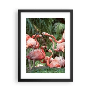 Poster în ramă neagră - Bârfa de după-amiază - 30x40 cm