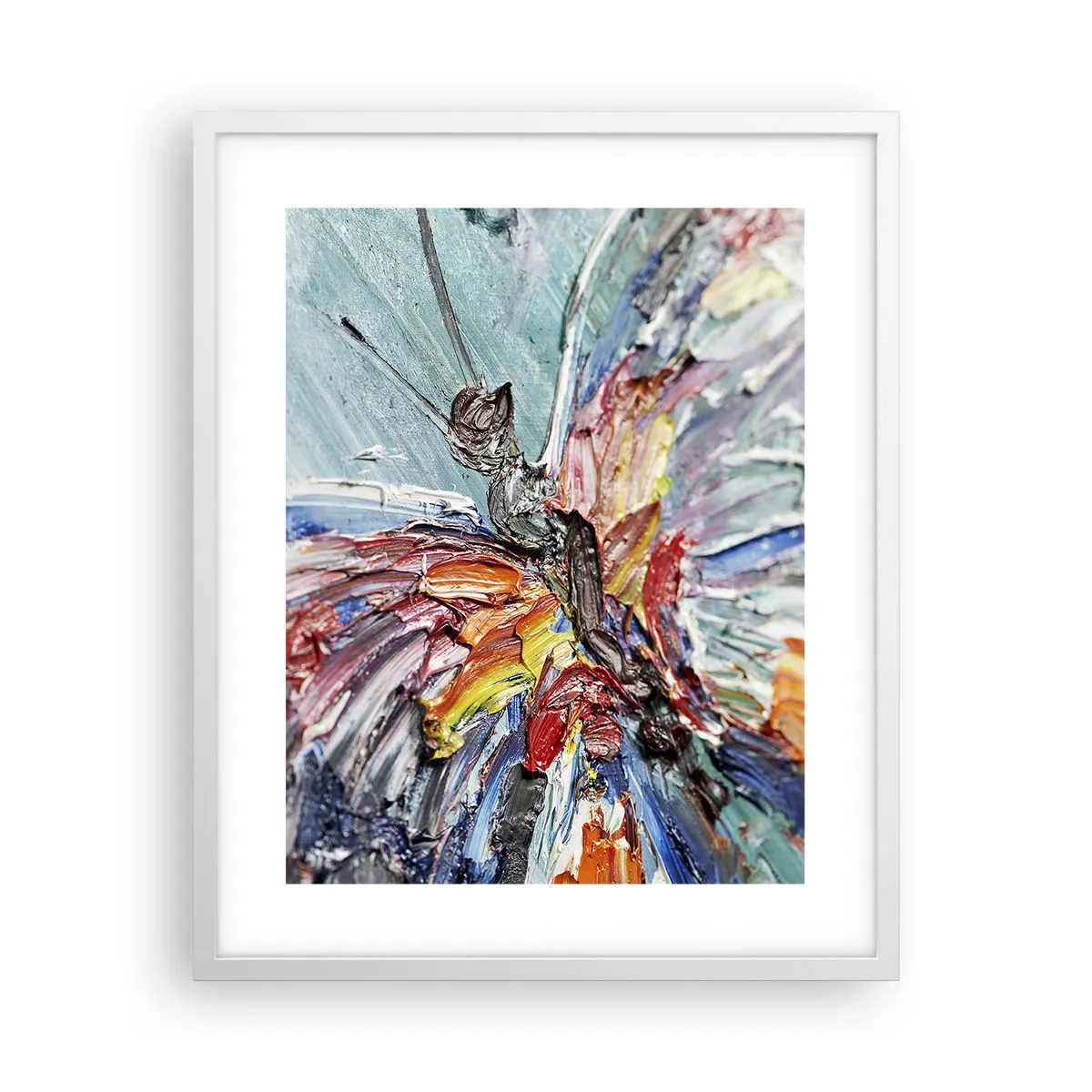 Poster în ramă albă - Pictat de natura - 40x50 cm