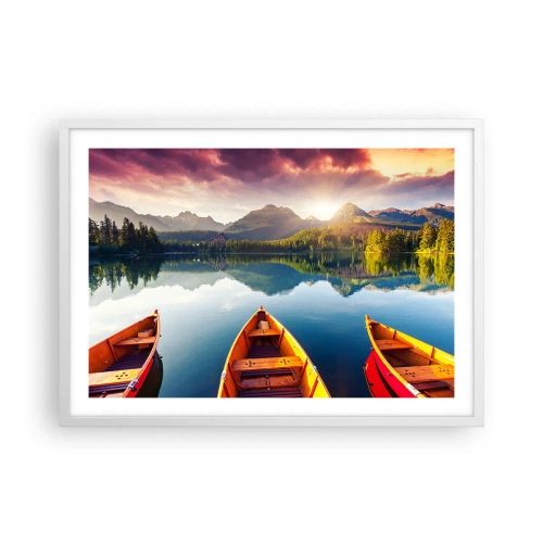 Poster în ramă albă - Nimic împotriva naturii - 70x50 cm