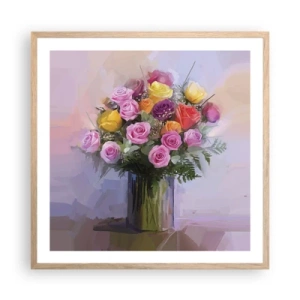 Poster în ramă de stejar deschis - Frumusețe reținută - 60x60 cm