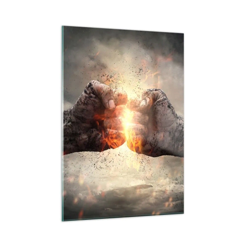 Tablou pe sticlă - Ridică-te pentru a lupta - 50x70 cm