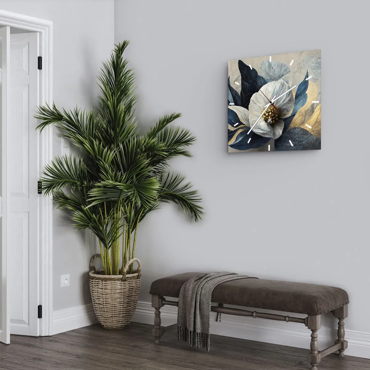 Ceas de perete - Ceas pe sticlă - Are o inimă de aur - 30x30 cm