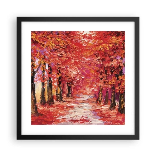 Poster în ramă neagră - Impresie de toamnă - 40x40 cm