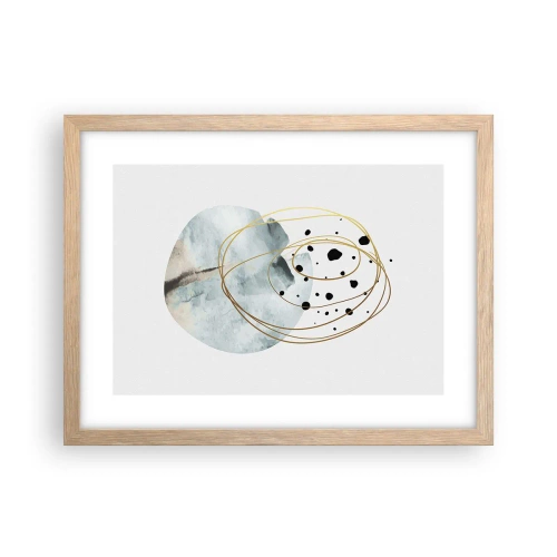 Poster în ramă de stejar deschis - În îmbrățișarea spațiului - 40x30 cm