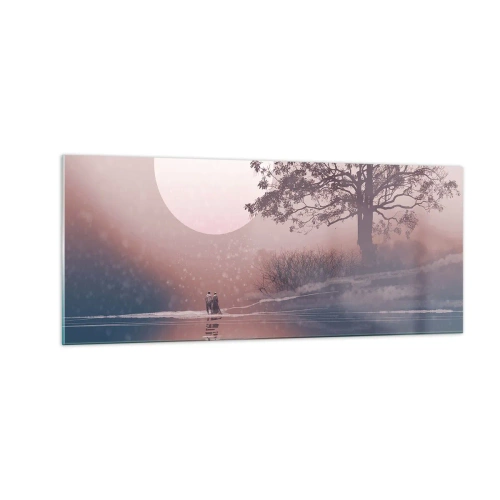 Tablou pe sticlă - Minuni nocturne - 100x40 cm