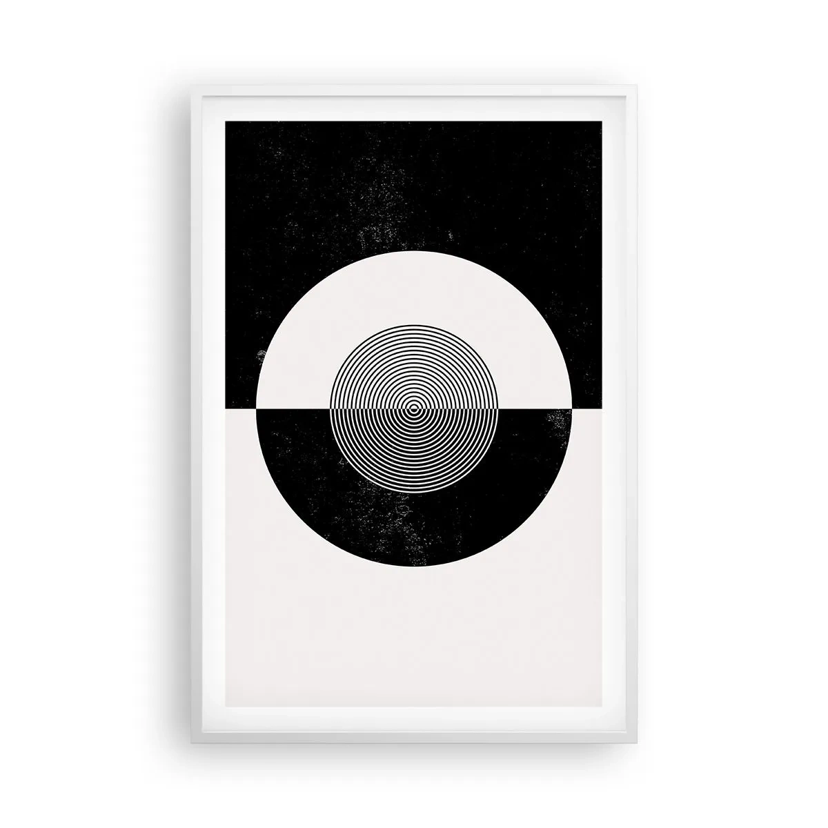 Poster în ramă albă - Armonie în alb și negru - 61x91 cm