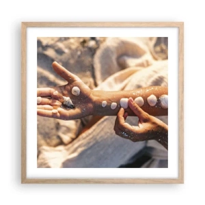 Poster în ramă de stejar deschis - Frumusețe la îndemână - 50x50 cm