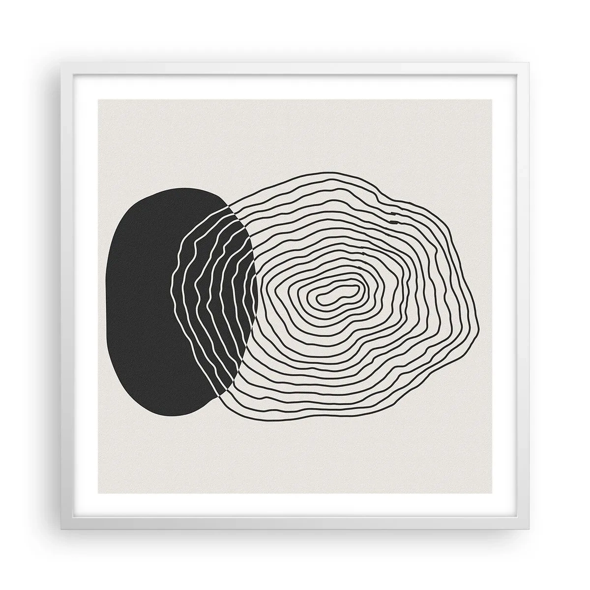 Poster în ramă albă - Persistență și vibrațiile - 60x60 cm