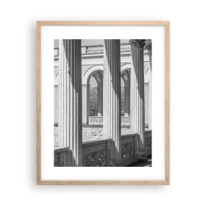 Poster în ramă de stejar deschis - Arcadă însorită - 40x50 cm