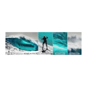 Mostră tapet Premium Canvas - Provocare acceptată - Surfing, Val înalt, Surfer - 100x30 cm