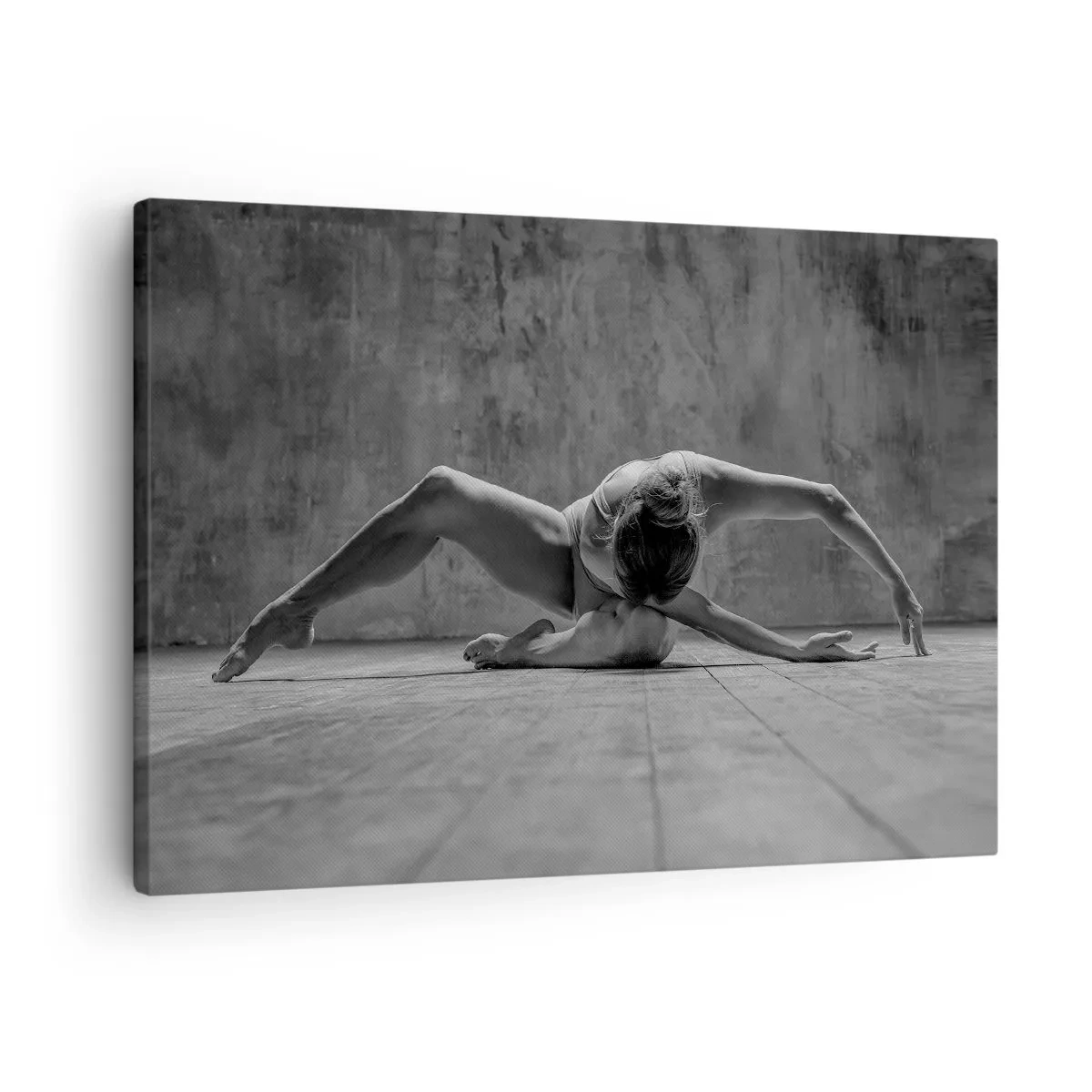 Tablou pe pânză Canvas - O dansatoare într-o poză artistică - 70x50cm - Simetria găsită - Decorațiune modernă pentru perete pentru living și dormitor ARTTOR