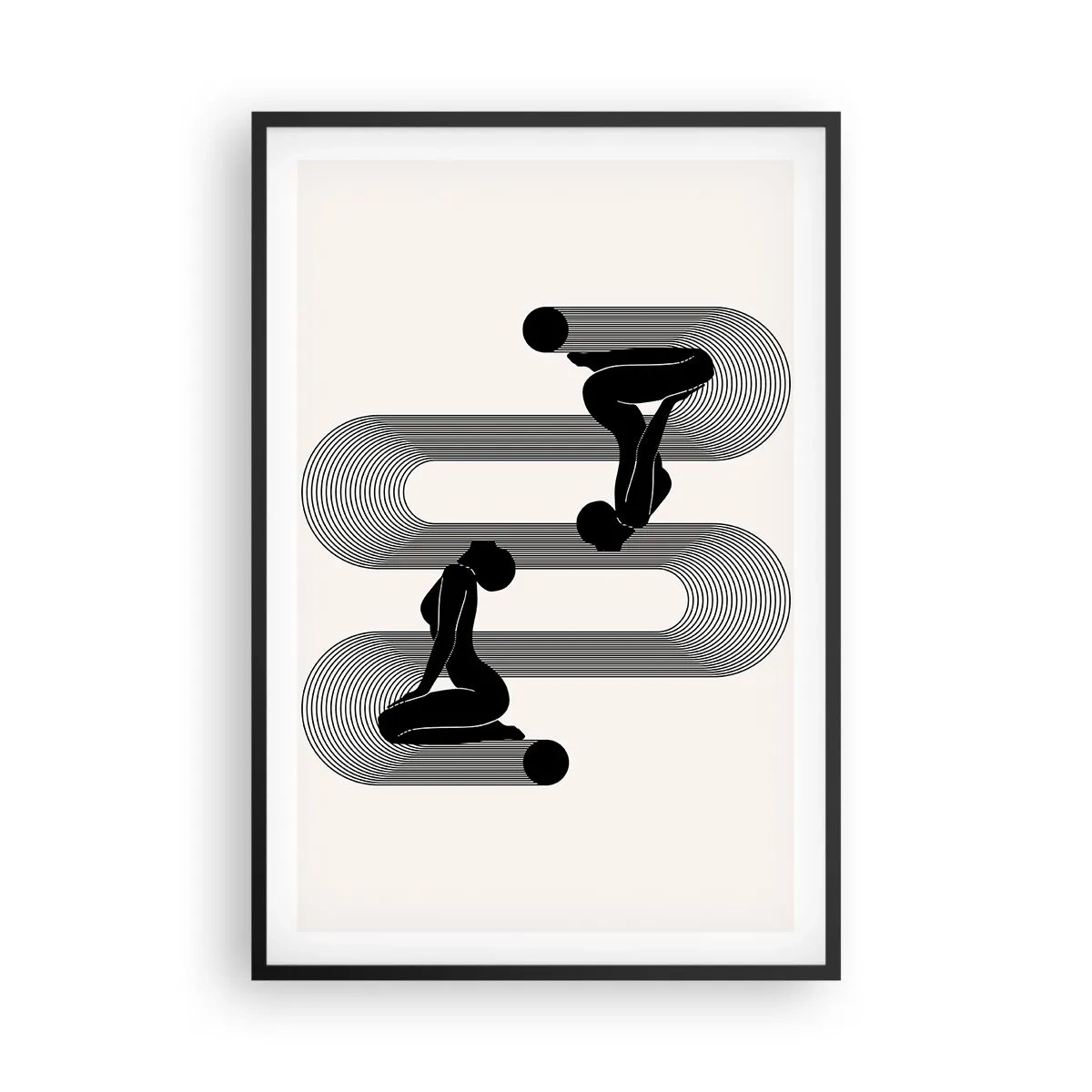 Poster în ramă neagră - Simetrie senzuală - 61x91 cm