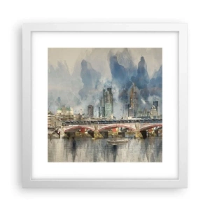 Poster în ramă albă - Londra în toată splendoarea ei - 30x30 cm