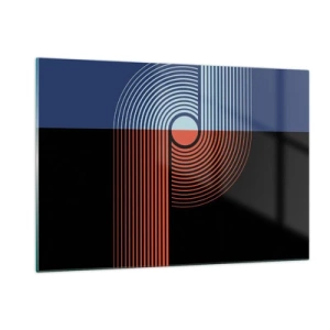 Tablou pe sticlă - Într-o îmbrăţişare geometrică - 120x80 cm