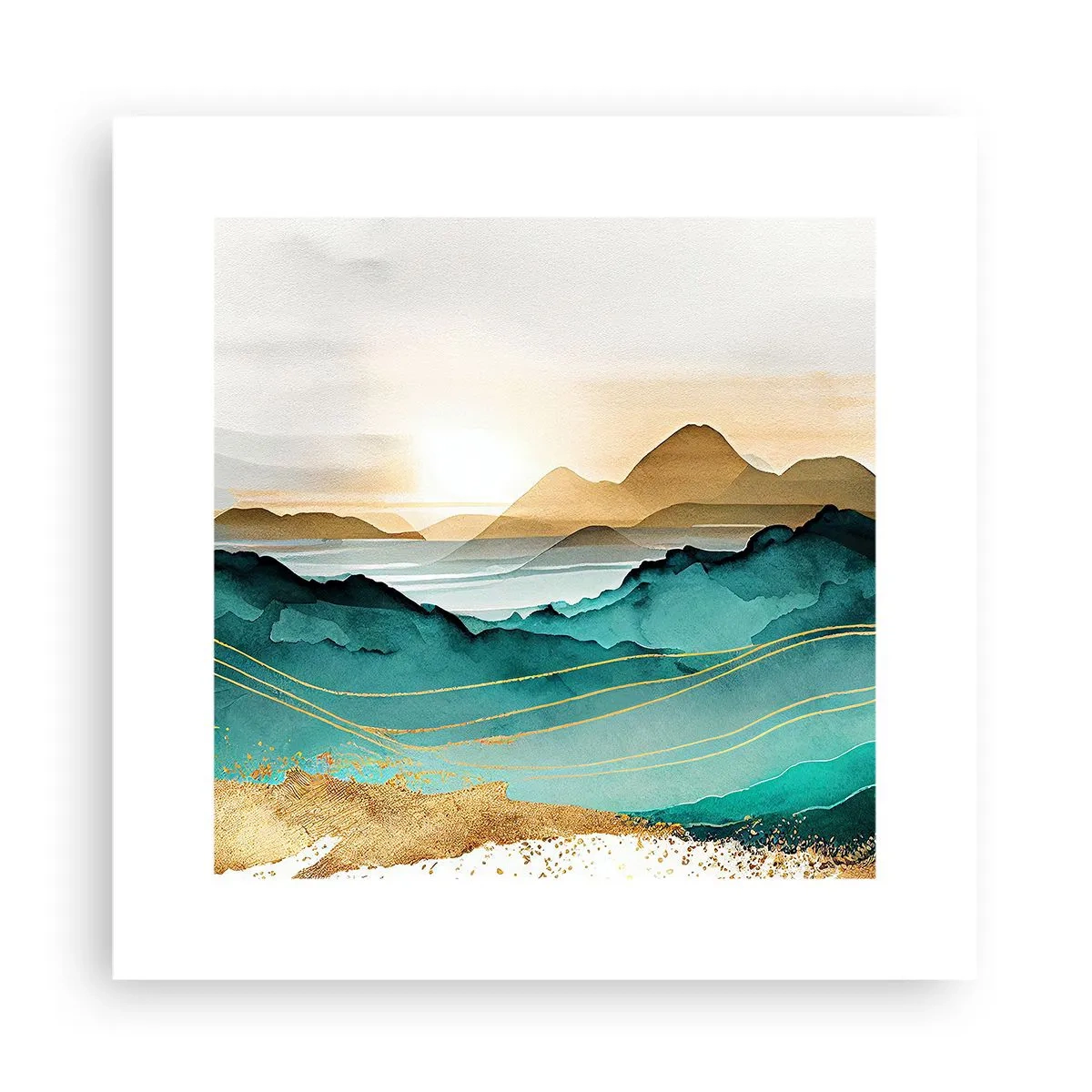 Poster - La limita abstracției - peisaj - 30x30 cm