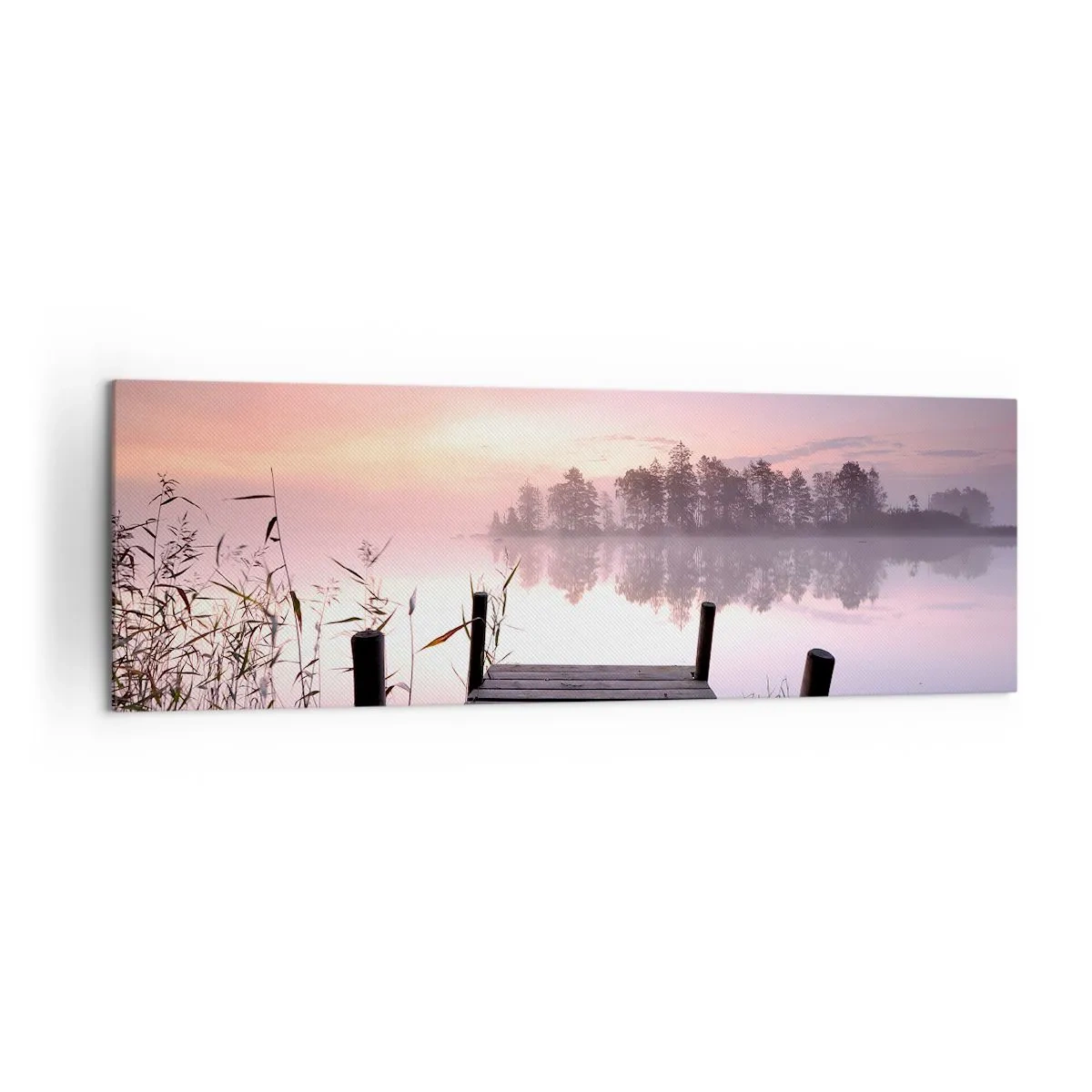 Tablou pe pânză - Din ceața de liliac... - 160x50 cm