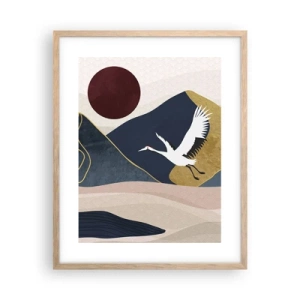 Poster în ramă de stejar deschis - Și ziua a zburat din nou - 40x50 cm