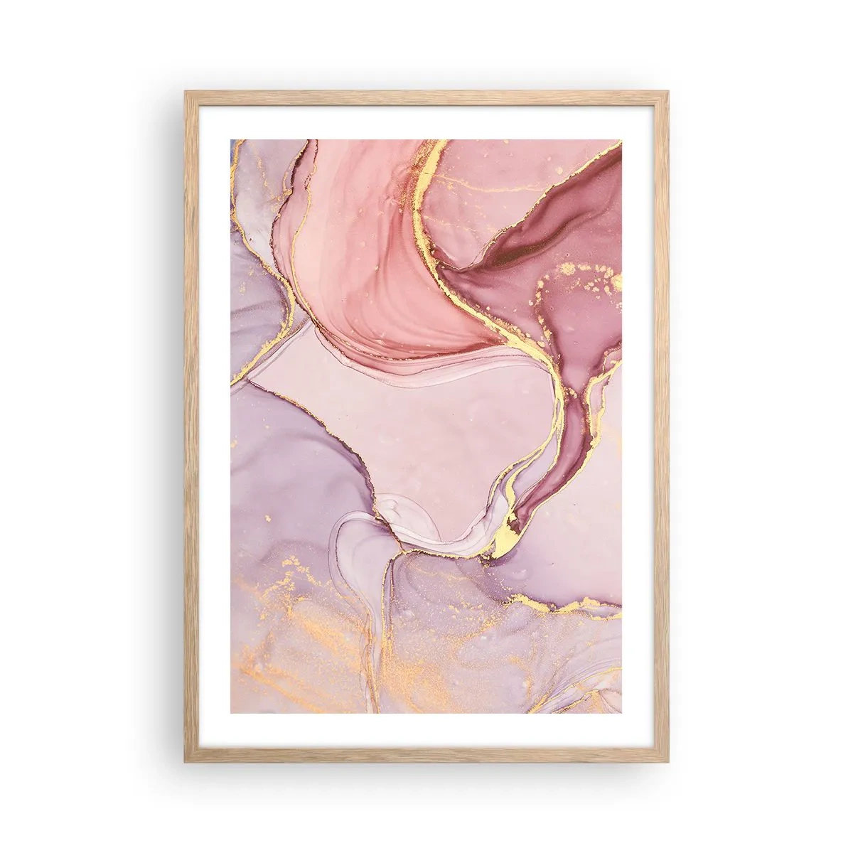 Poster în ramă de stejar deschis - O mângâiere de culoare - 50x70 cm