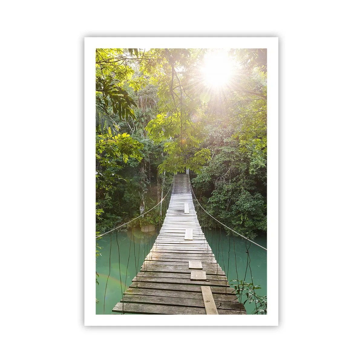 Poster - Peste apa de azur spre pădurea de azur - 61x91 cm