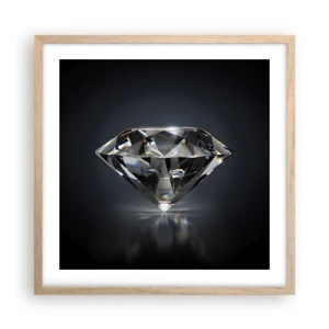 Poster în ramă de stejar deschis - Best girls friend - 50x50 cm