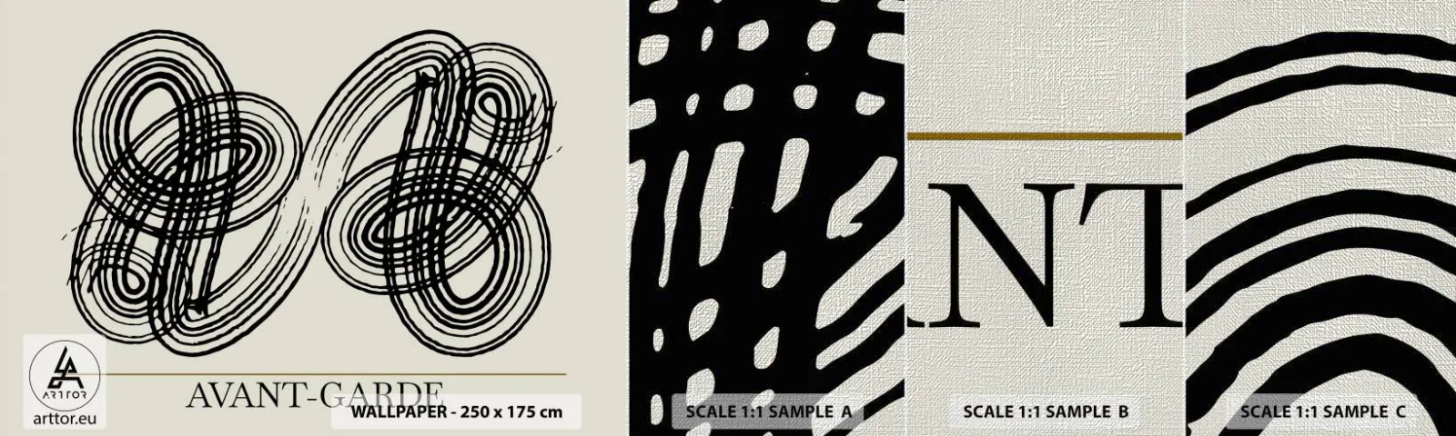 Mostră tapet Premium Canvas - A apărut spontan - Minimalism, scandinav, Scris - 100x30 cm