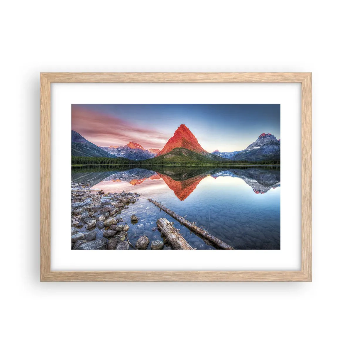 Poster în ramă de stejar deschis - Căldură și frig - 40x30 cm