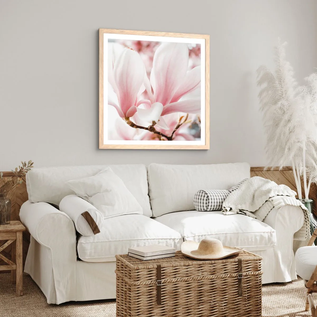 Poster în ramă de stejar deschis - Imensitatea sensibilității - 50x50 cm