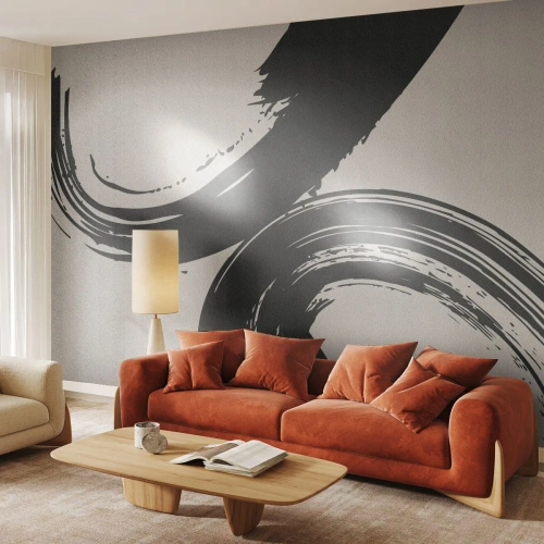 Tapet Premium Sand - Tare și circular - Bucată, Perie, Minimalism - 450x315 cm