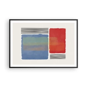 Poster în ramă neagră - Spiritul și litera geometriei - 100x70 cm