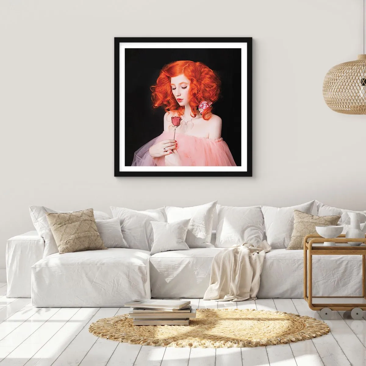 Poster în ramă neagră - În stil baroc - 30x30 cm