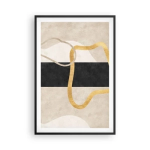 Poster în ramă neagră - Forme înbuclite - 61x91 cm