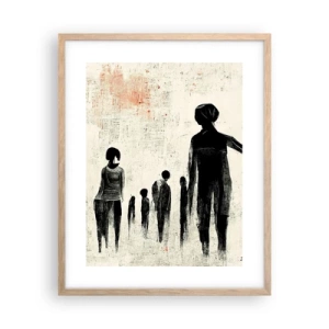 Poster în ramă de stejar deschis - Împotriva singurătății - 40x50 cm