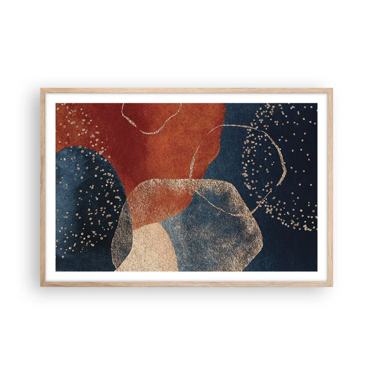 Poster în ramă de stejar deschis - Ușurința de a fi - 91x61 cm