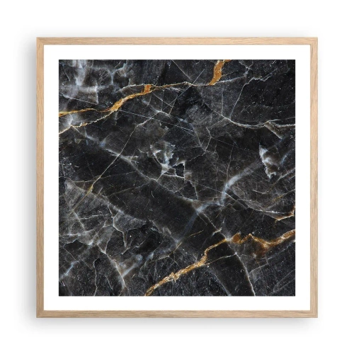 Poster în ramă de stejar deschis - Viața interioară a unei pietre - 60x60 cm