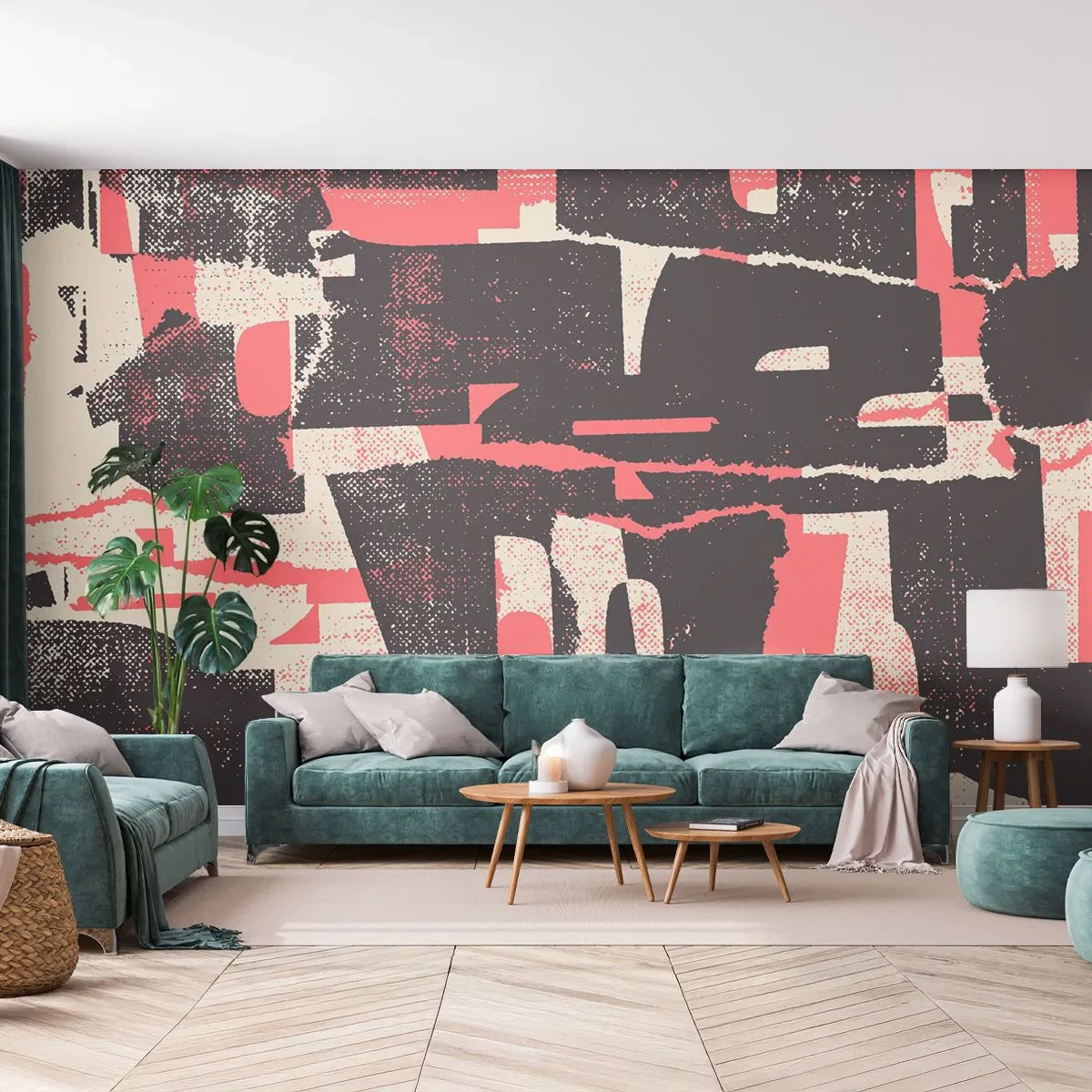 Tapet Premium Canvas - Toată această agitație - Colaj, În vârstă, Bucată - 450x315 cm