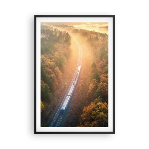 Poster în ramă neagră - Călătorie de toamnă - 61x91 cm