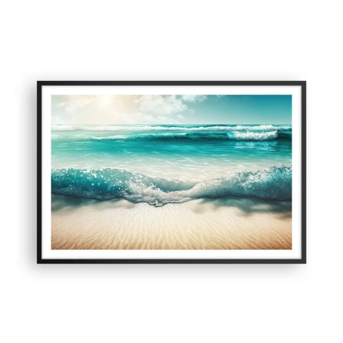 Poster în ramă neagră - Calmul oceanului - 91x61 cm